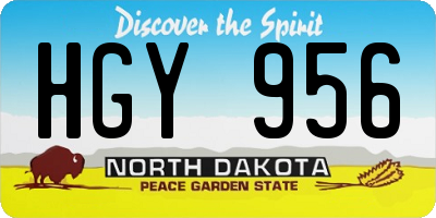 ND license plate HGY956