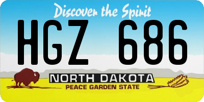 ND license plate HGZ686