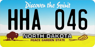 ND license plate HHA046