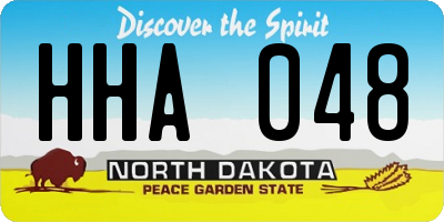 ND license plate HHA048