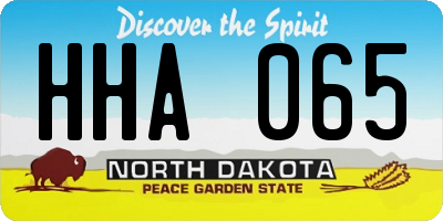 ND license plate HHA065