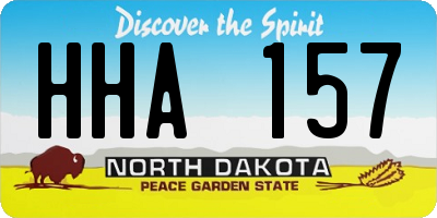 ND license plate HHA157