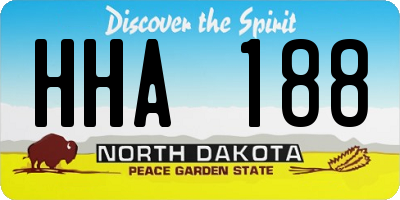 ND license plate HHA188