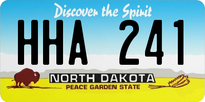 ND license plate HHA241