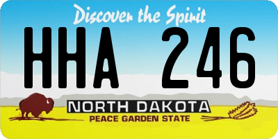 ND license plate HHA246