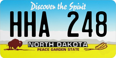 ND license plate HHA248