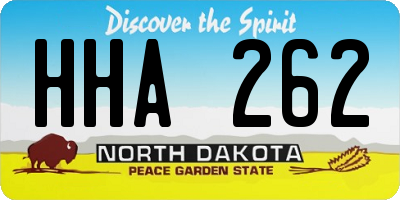 ND license plate HHA262