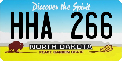 ND license plate HHA266