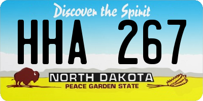 ND license plate HHA267