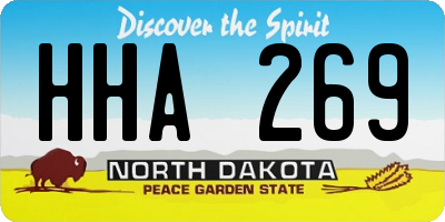 ND license plate HHA269