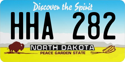 ND license plate HHA282
