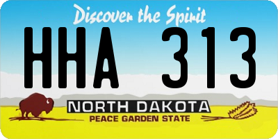 ND license plate HHA313