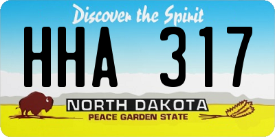 ND license plate HHA317