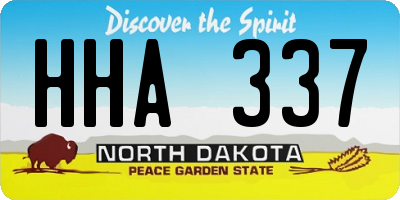 ND license plate HHA337