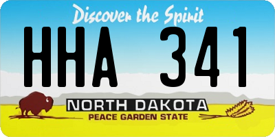 ND license plate HHA341