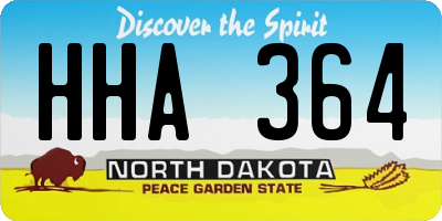 ND license plate HHA364