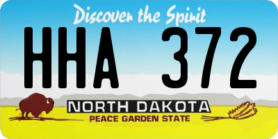 ND license plate HHA372
