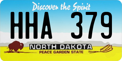 ND license plate HHA379