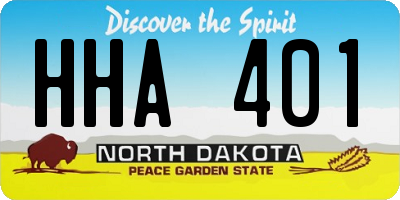 ND license plate HHA401