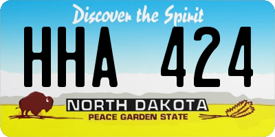 ND license plate HHA424