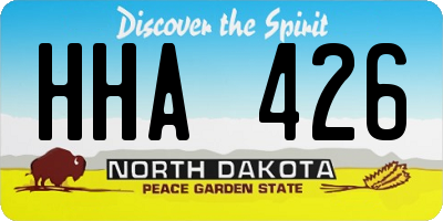 ND license plate HHA426