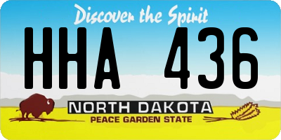 ND license plate HHA436