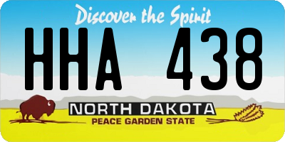 ND license plate HHA438