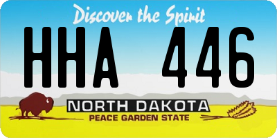 ND license plate HHA446