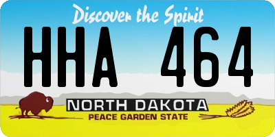 ND license plate HHA464
