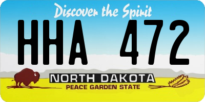 ND license plate HHA472