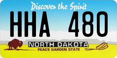 ND license plate HHA480