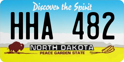 ND license plate HHA482