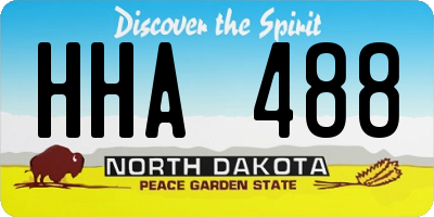 ND license plate HHA488