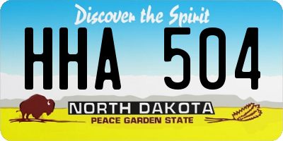 ND license plate HHA504