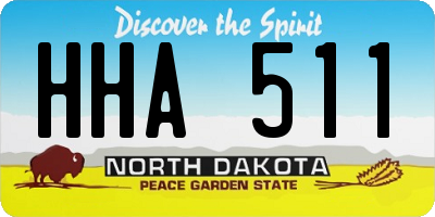 ND license plate HHA511