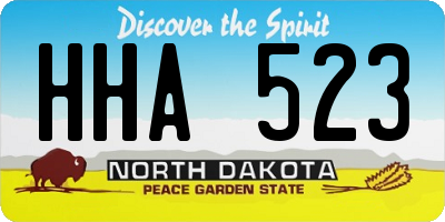 ND license plate HHA523