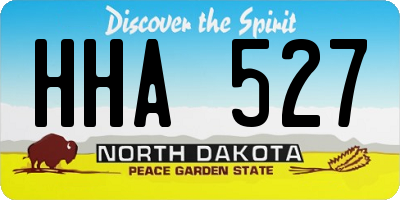 ND license plate HHA527