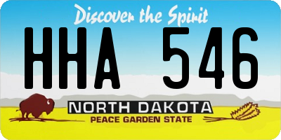ND license plate HHA546