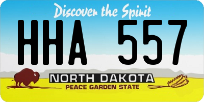ND license plate HHA557