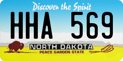 ND license plate HHA569