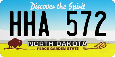 ND license plate HHA572