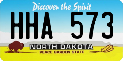 ND license plate HHA573