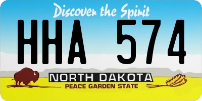 ND license plate HHA574
