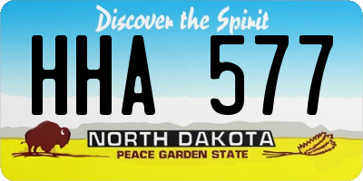 ND license plate HHA577