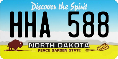 ND license plate HHA588