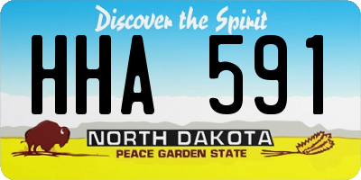 ND license plate HHA591