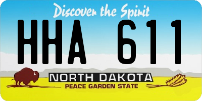 ND license plate HHA611