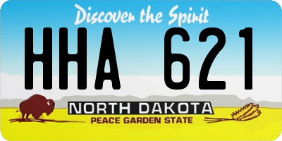 ND license plate HHA621