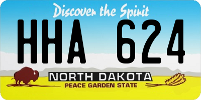 ND license plate HHA624