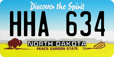 ND license plate HHA634